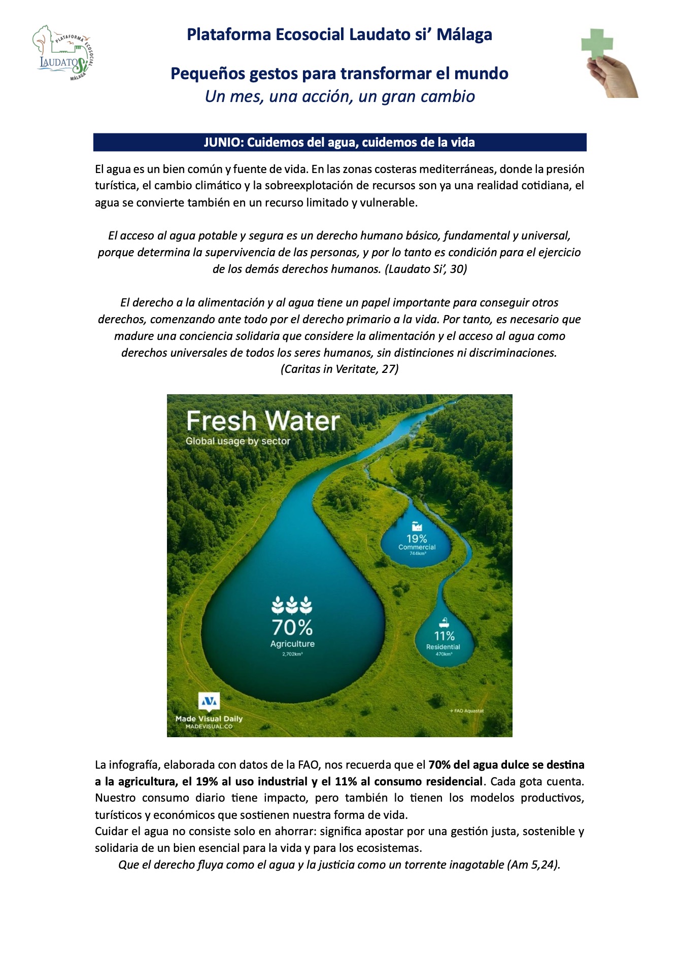 Guía para el reto junio 2026. Plataforma Laudato si'