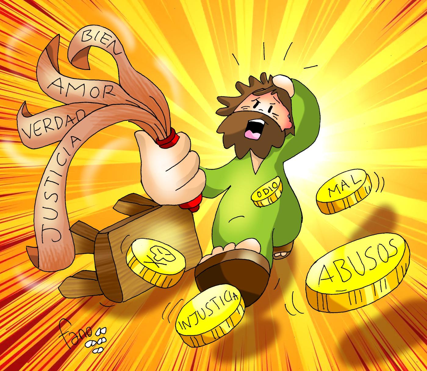 Como Jesús, contunde...