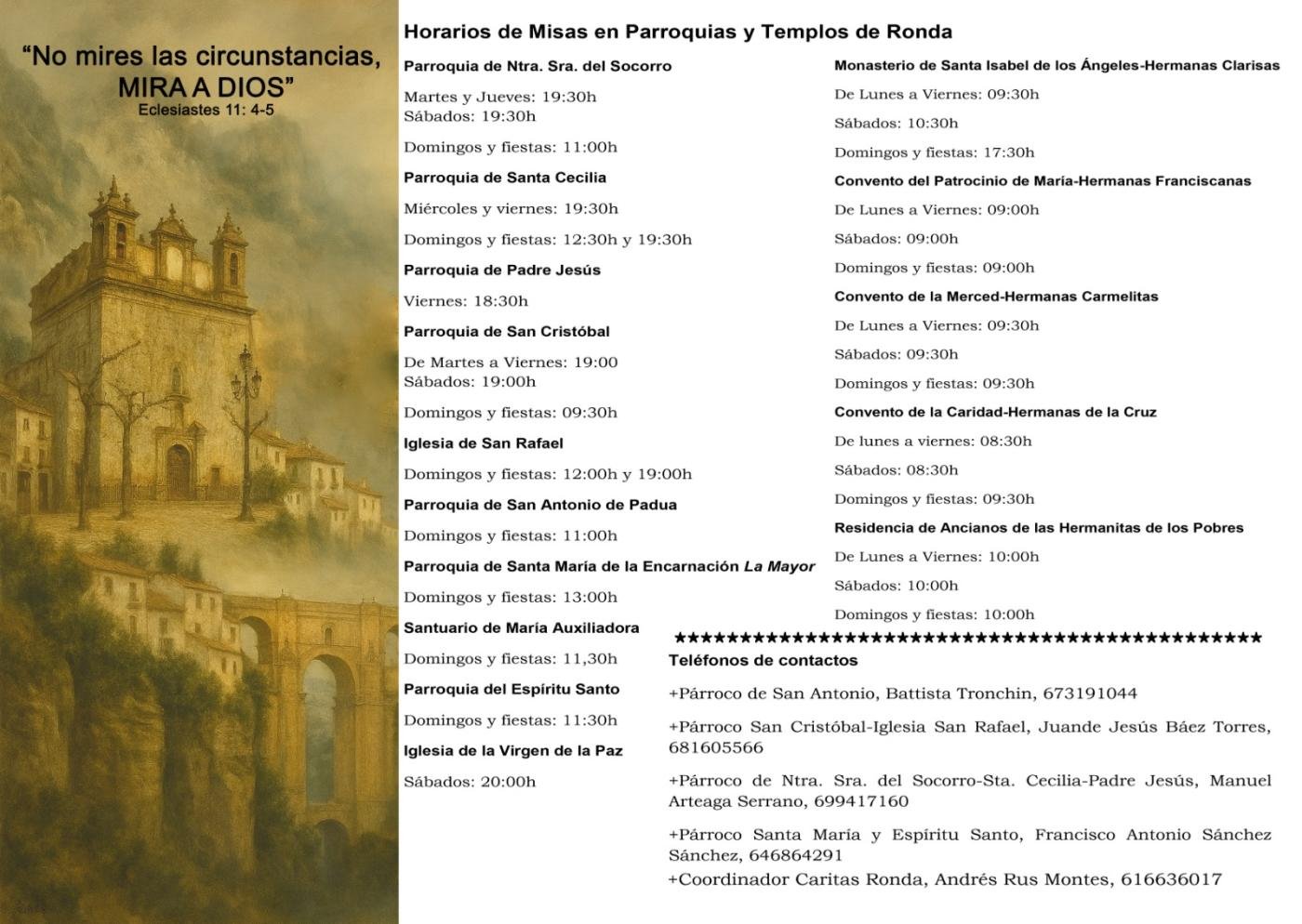 RONDA. El Fuerte acogió la Eucaristía con los vecinos de Grazalema