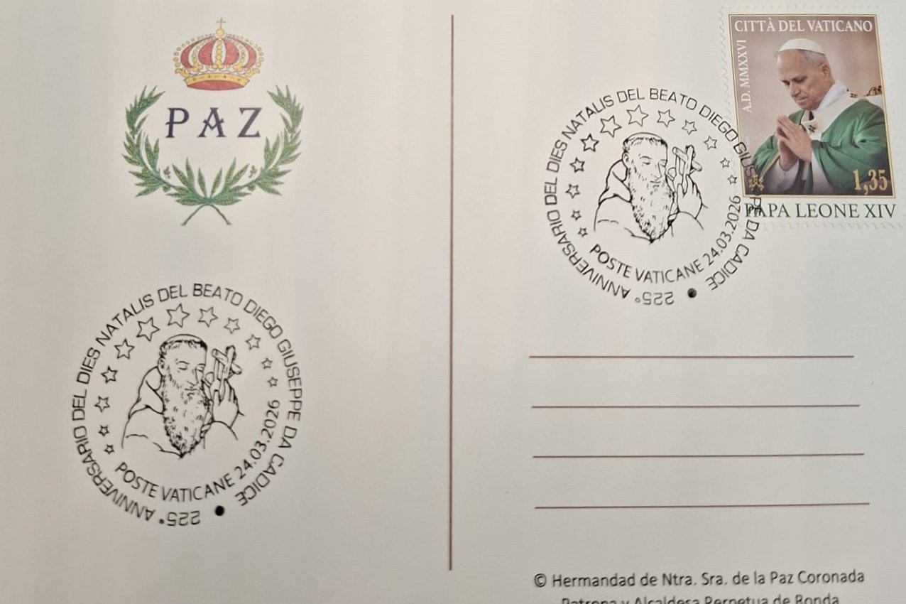 Matasellos Vaticano con el beato Diego José de Cádiz