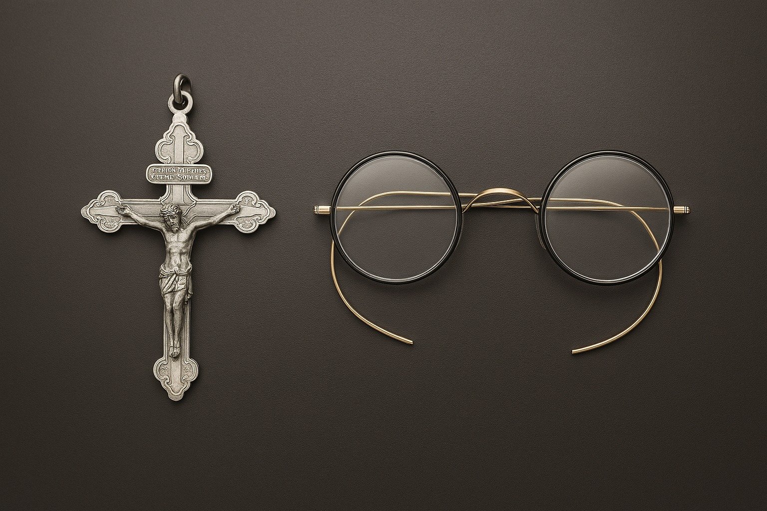 El Angelito Pablito, en el trono de Salesianos, porta este Miércoles Santo las gafas del Dr. Gálvez Ginachero y su cruz de plata en recuerdo del 150 aniversario de la Asociación de Salesianos Cooperadores