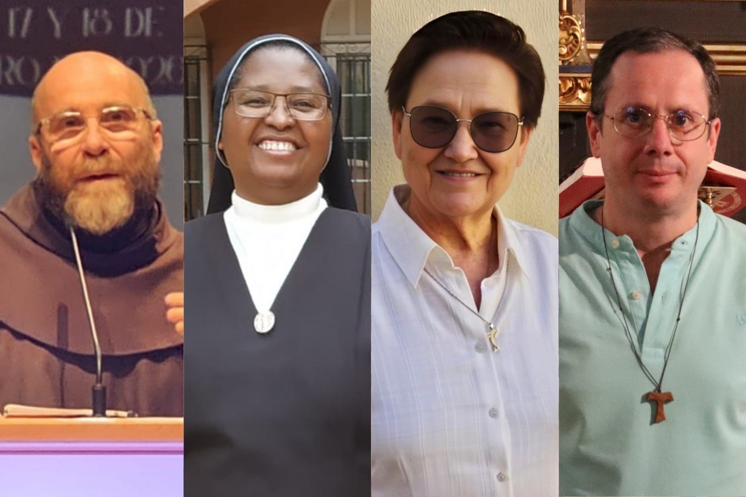 De izda. a dcha. Fray Salva, Sor Florence, Eugenia y Noé