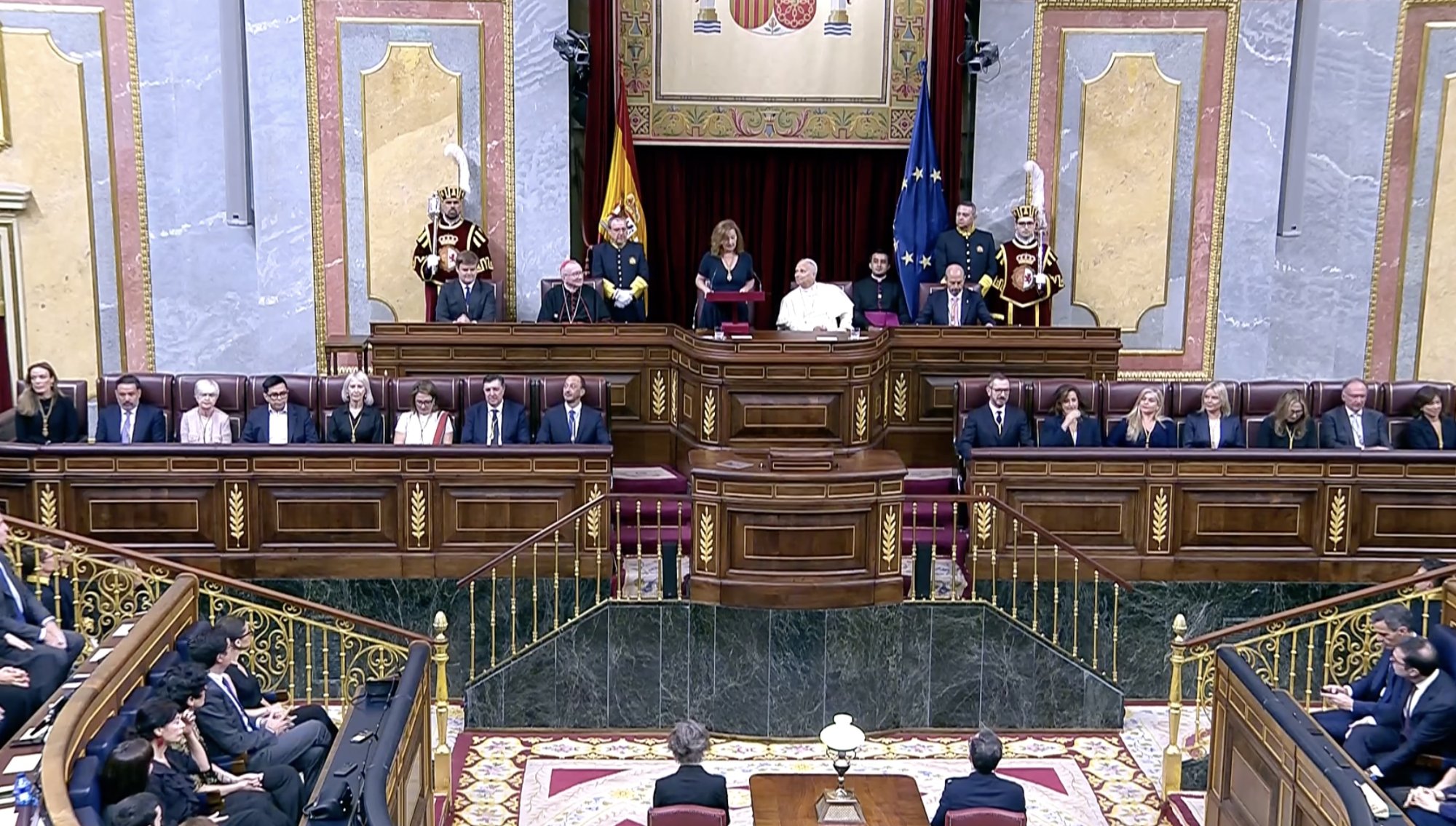 León XIV, en el Congreso de los Diputados. Sigue aquí en directo los eventos de la visita del Papa