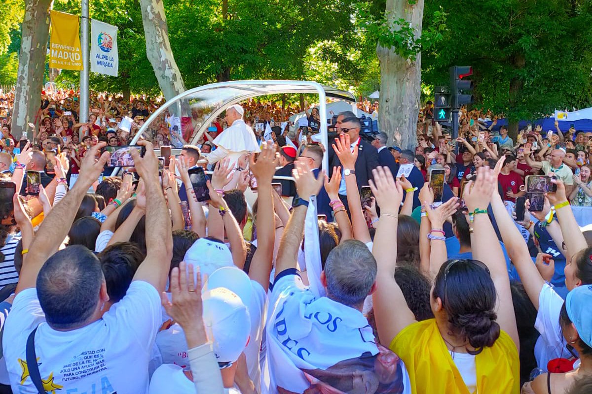Llegada del Papa a la Misa del Corpus