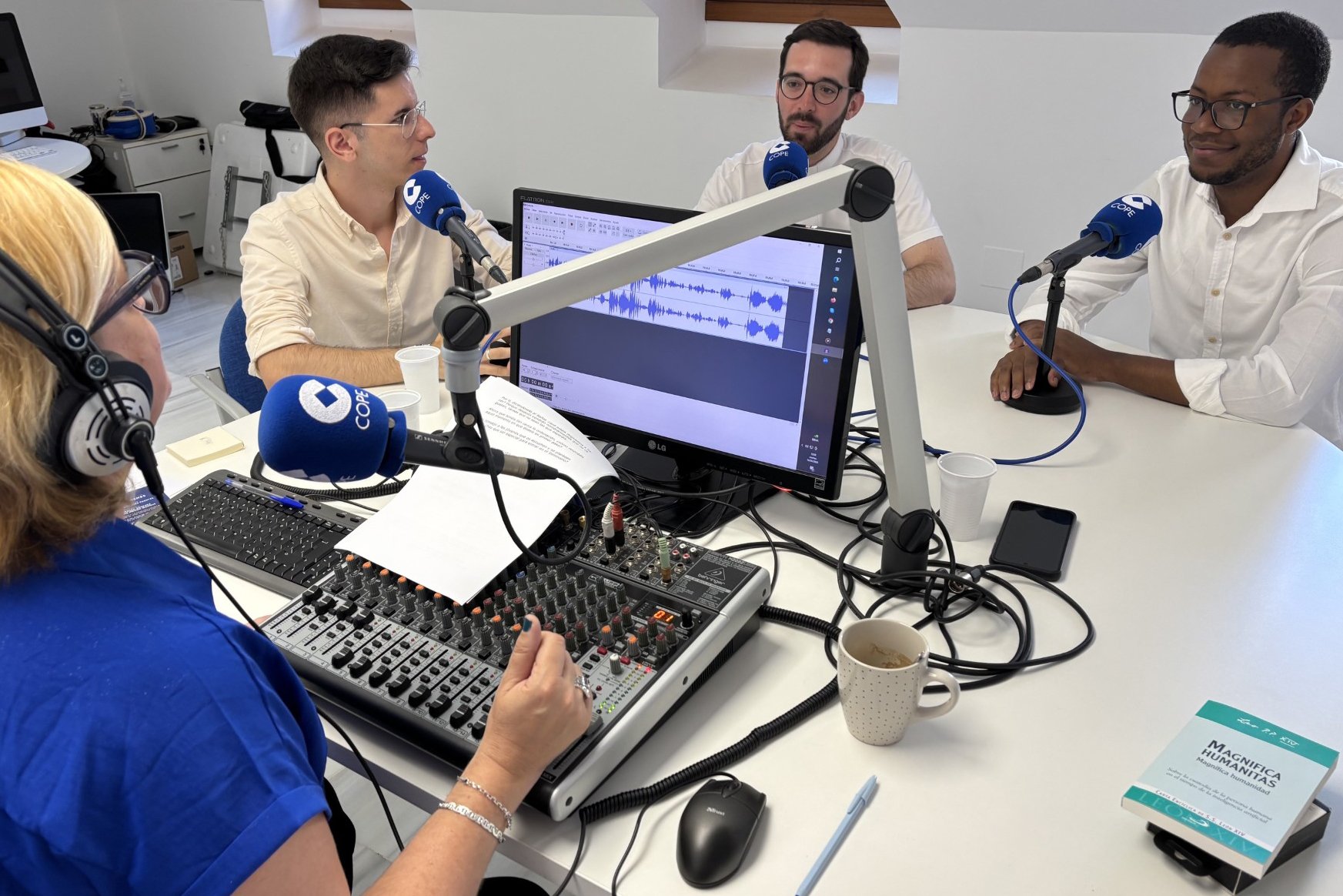 José Francisco, Cristian y Huberto en la entrevista