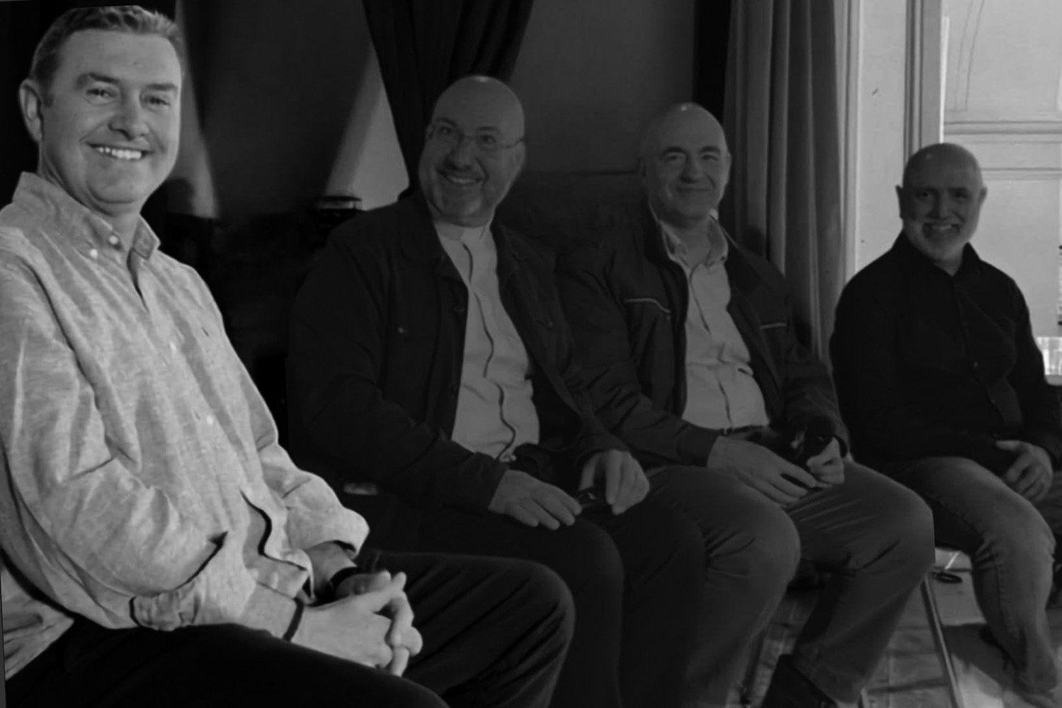 Juan Emilio Luque, Andrés Merino, José Ruiz y Juan Carlos Gutiérrez, responsables generales entrantes y salientes de MIES
