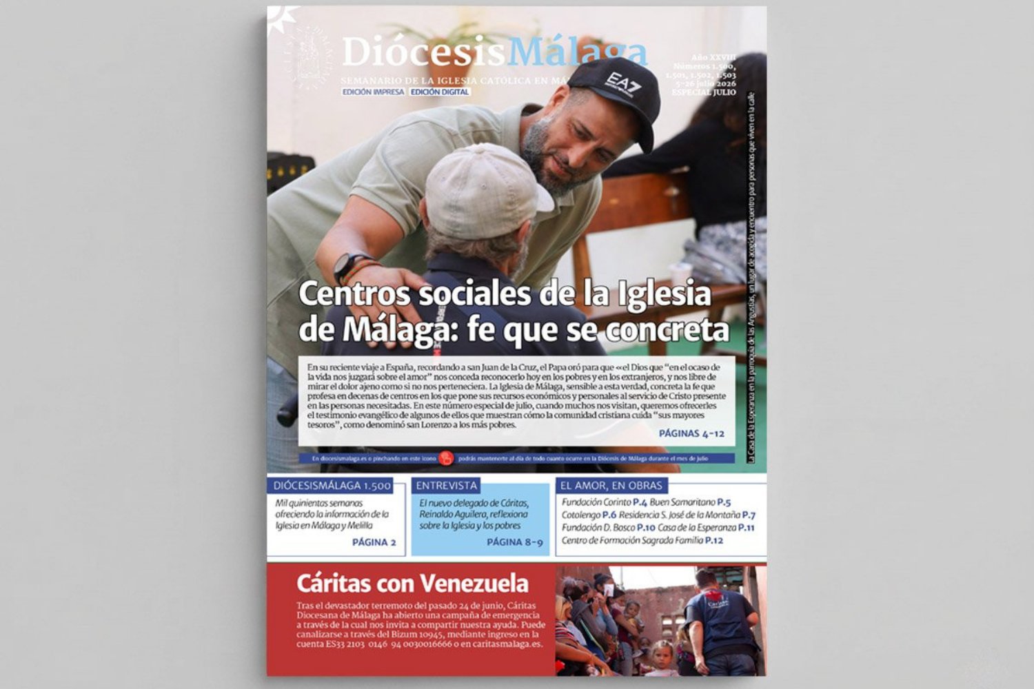 El número 1.500 de DiócesisMálaga muestra el rostro social de la Iglesia