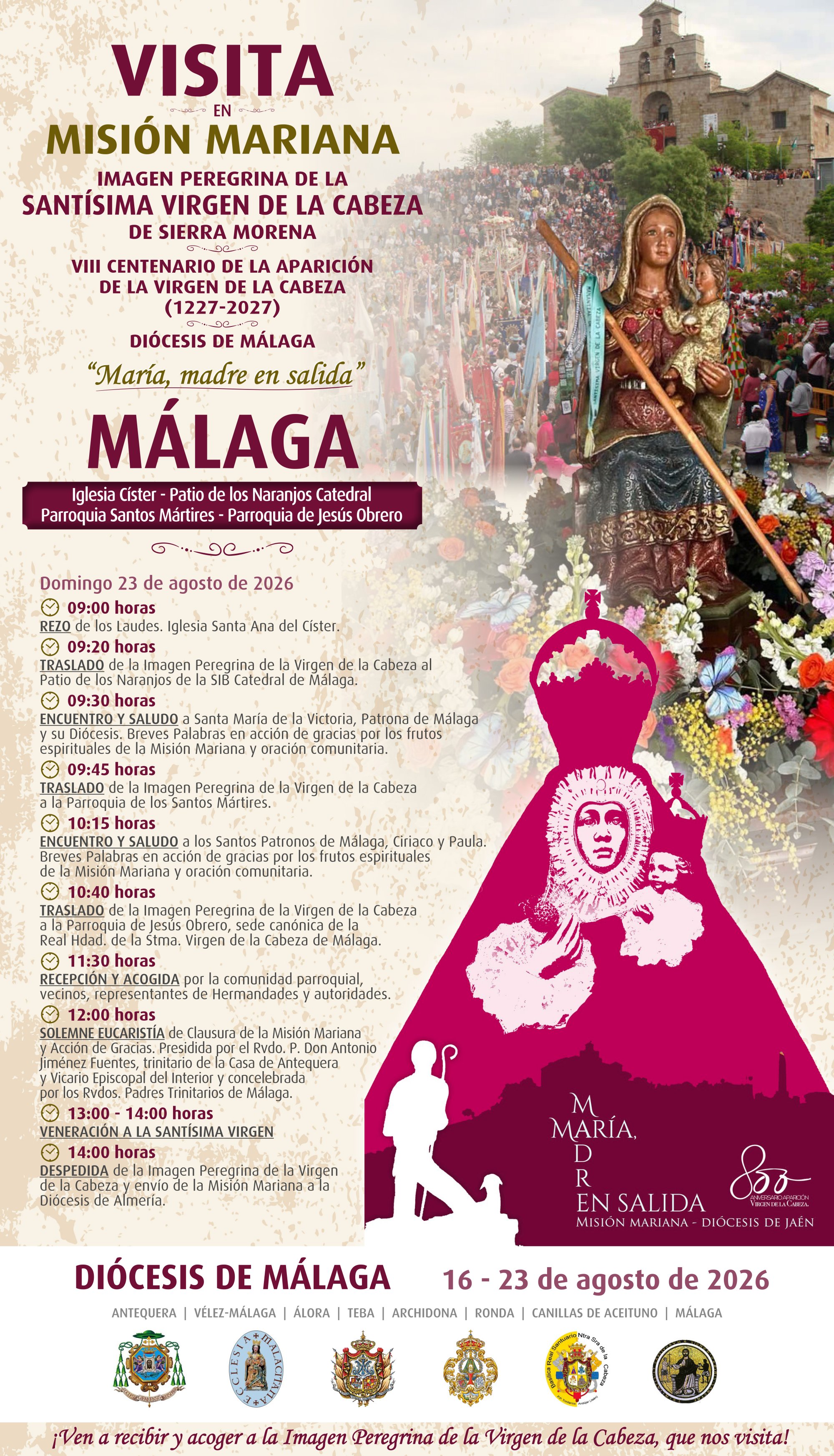 Programa de la Misión Mariana en la capital malagueña