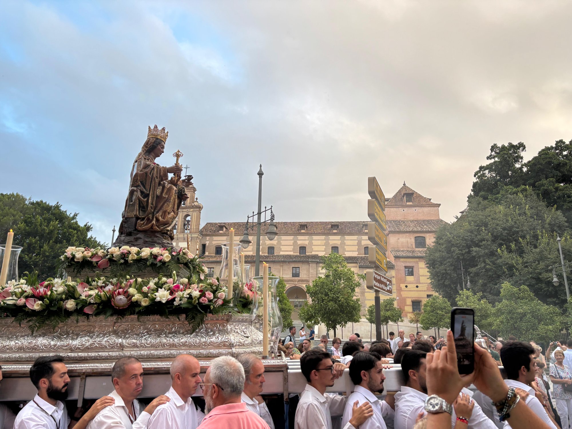 Traslado de la Virgen de la Victoria desde su Santuario a la Catedral el domingo 23 de agosto