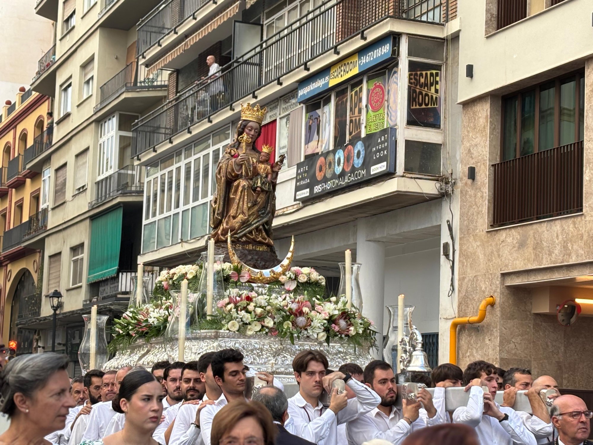 Traslado de la Virgen de la Victoria desde su Santuario a la Catedral el domingo 23 de agosto