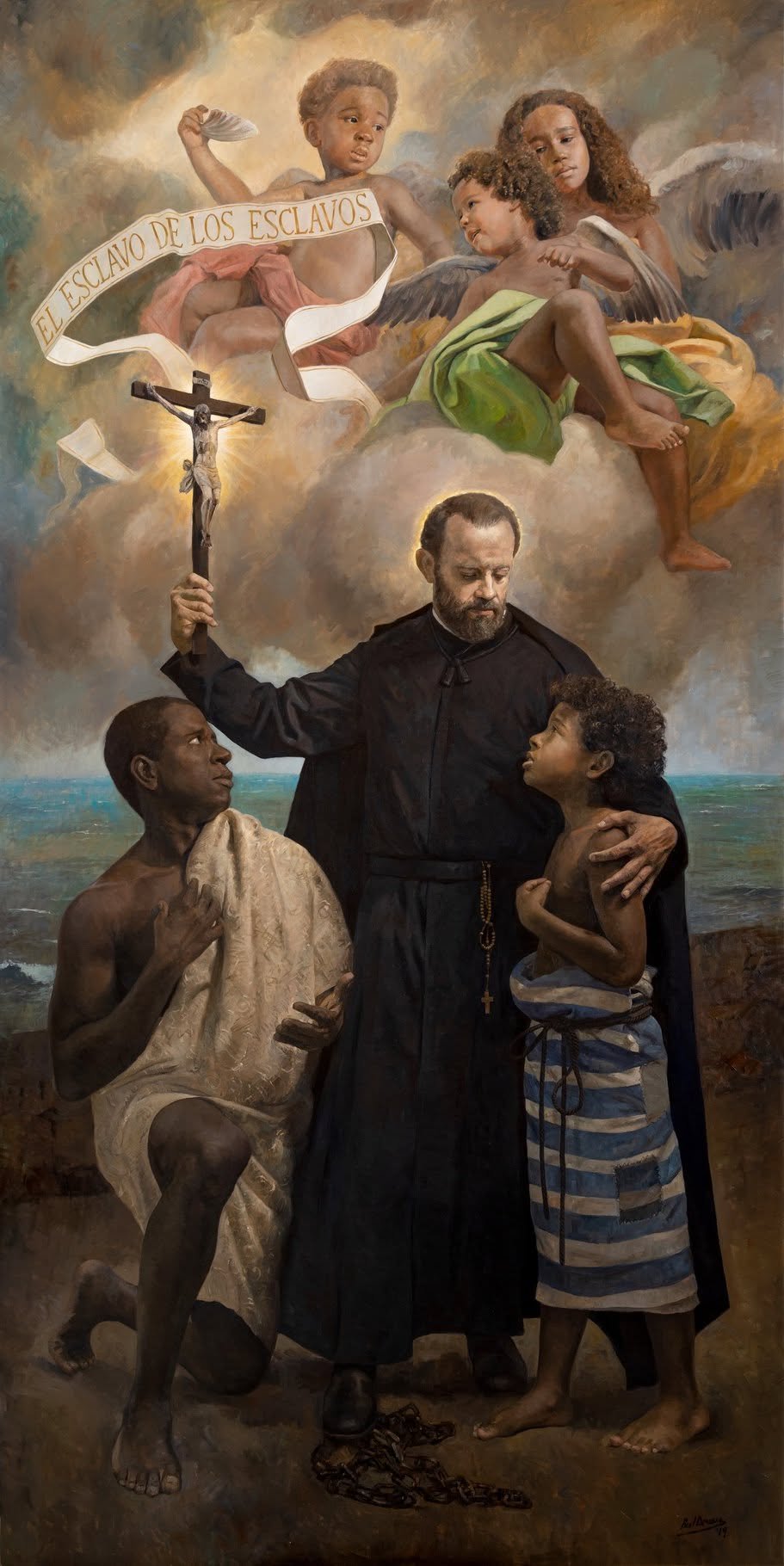 Pintura para la capilla de Nuestra Señora de Belén en el Belen Jesuit Preparatory School en Miami obra del pintor malagueño Raúl Berzosa