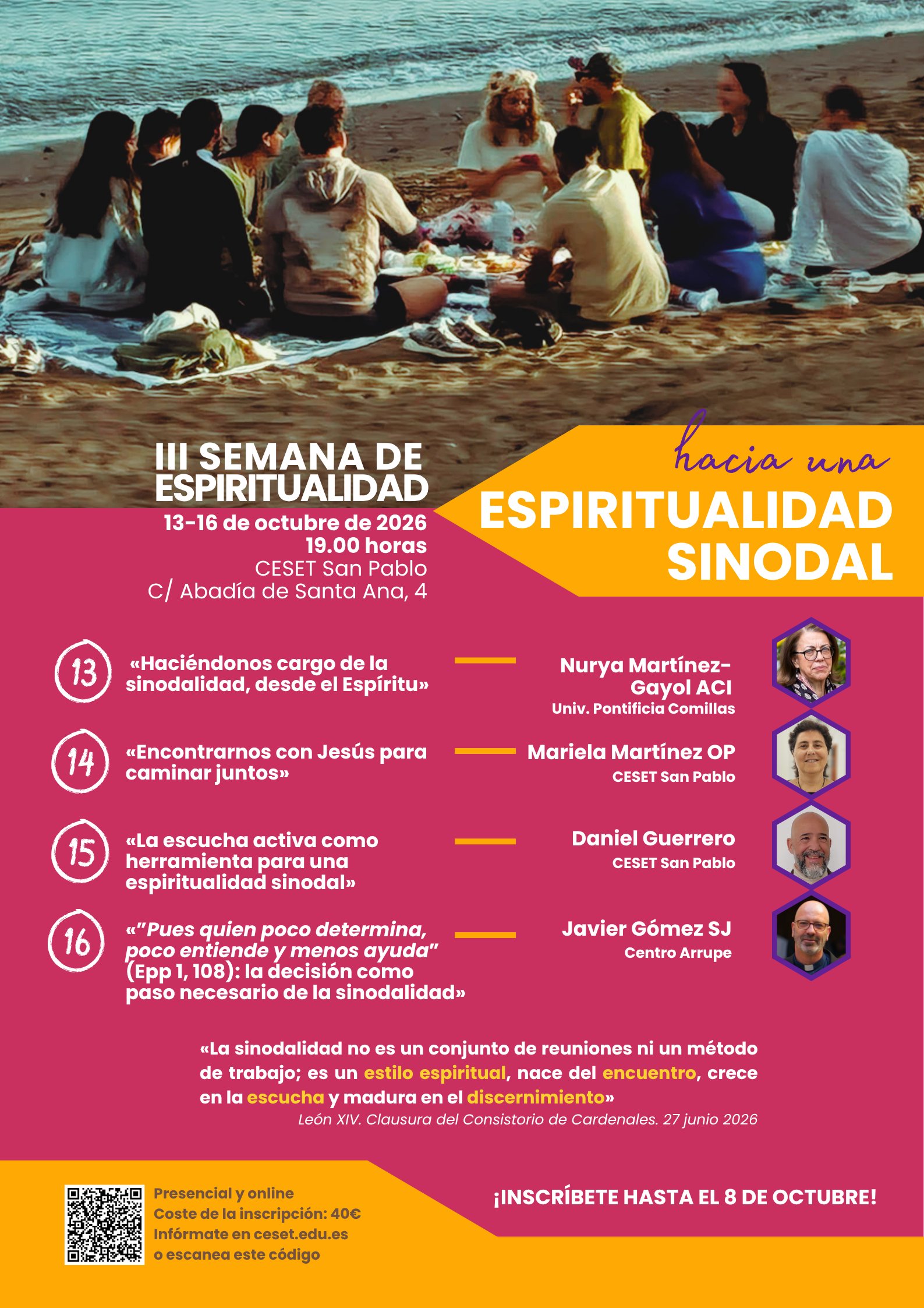 La III Semana de Espiritualidad invita a caminar «hacia una espiritualidad sinodal»