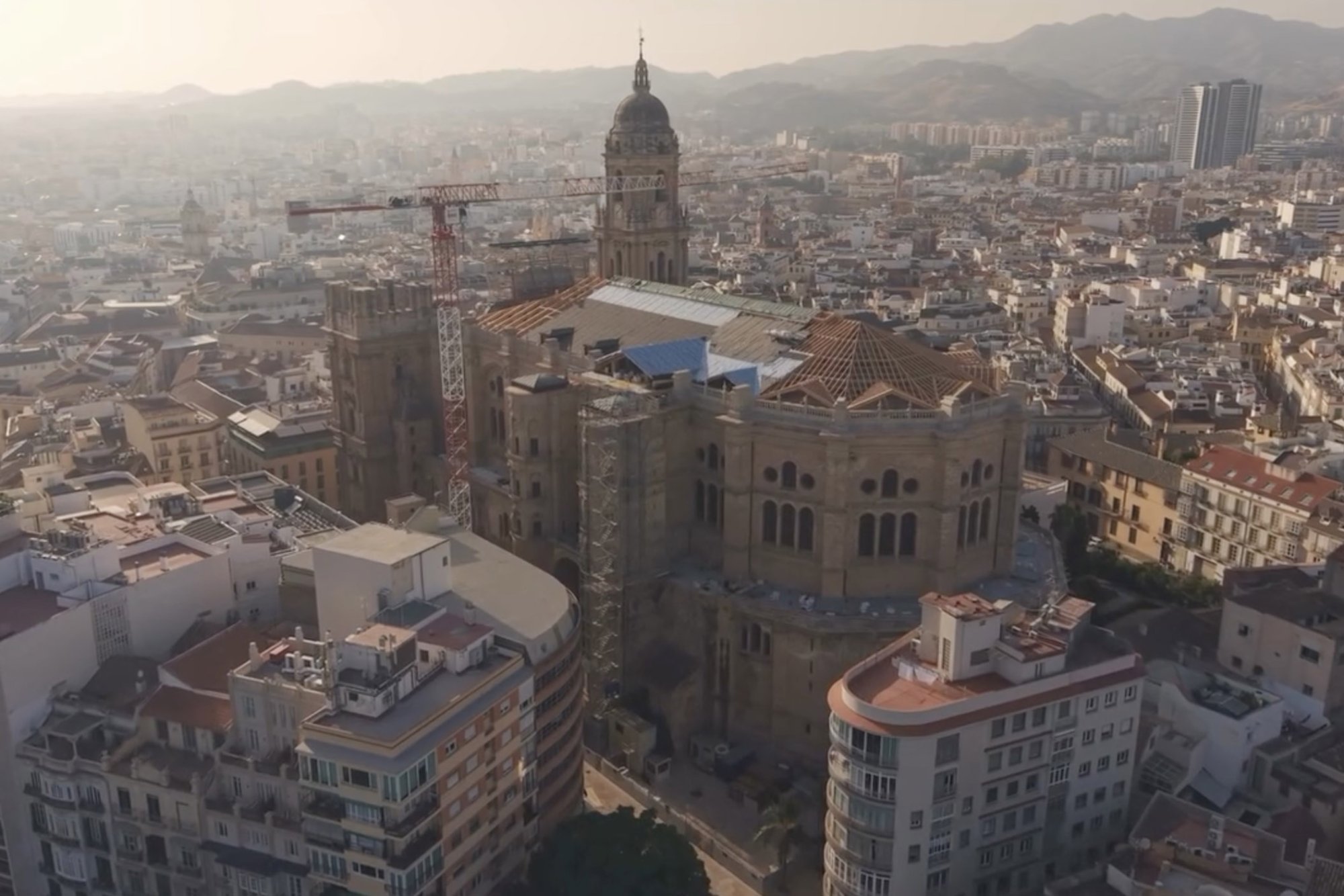 La obra de la Catedral de Málaga, a vista de dron