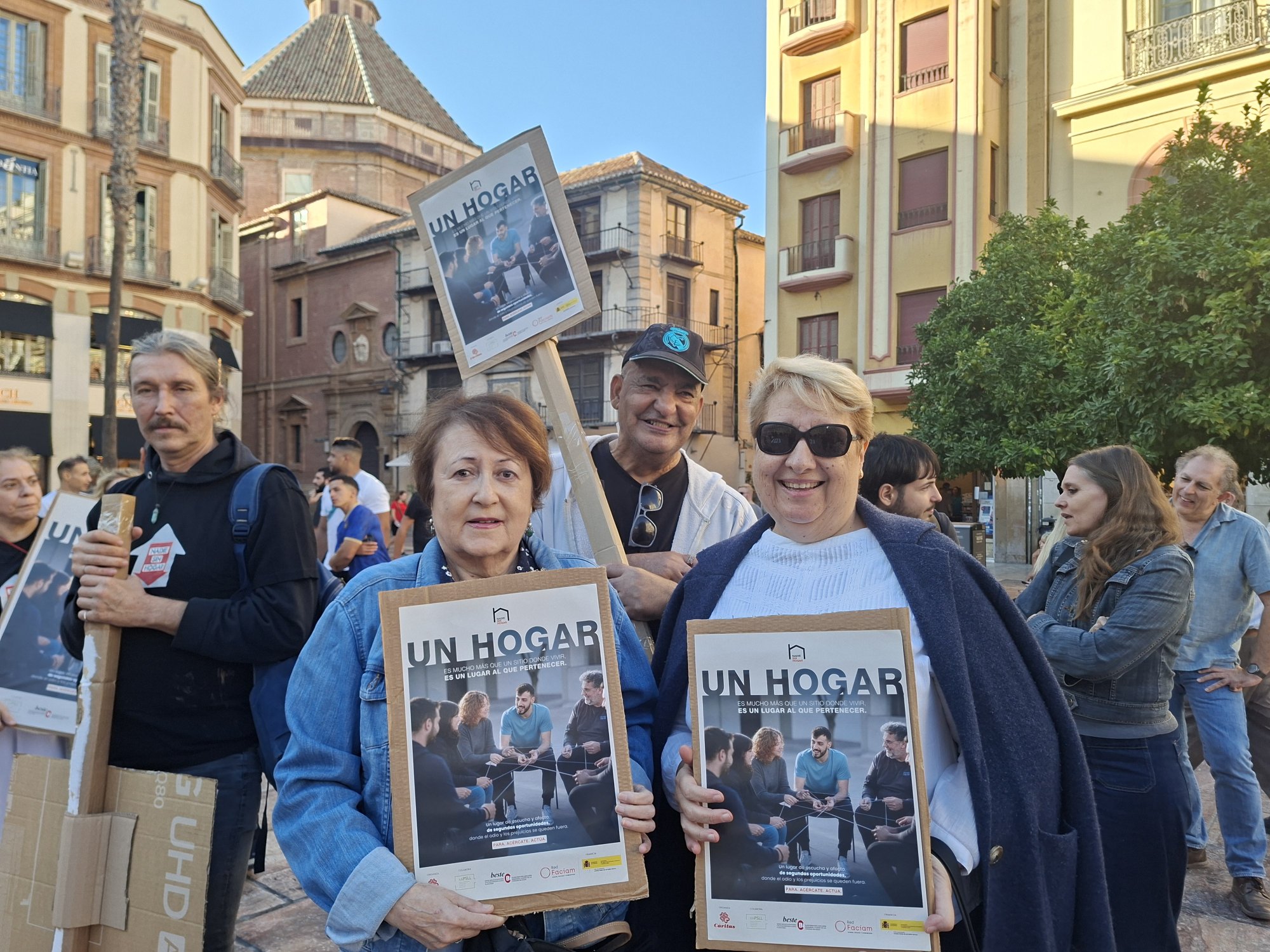 Acto de las Personas Sin Hogar celebrado en la Plaza de la Constitución