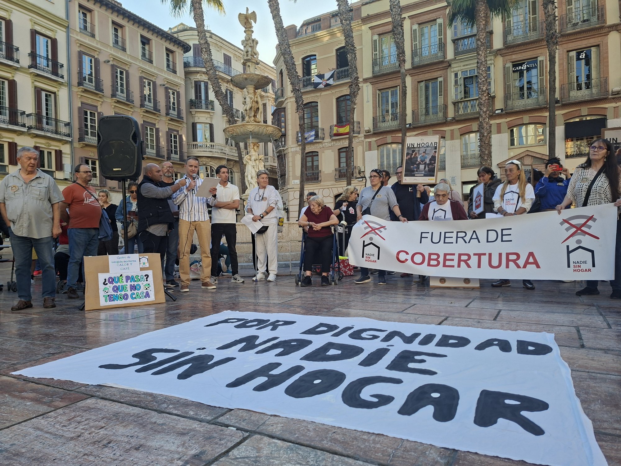 Las personas sin hogar alzan la voz en Málaga para reclamar sus derechos