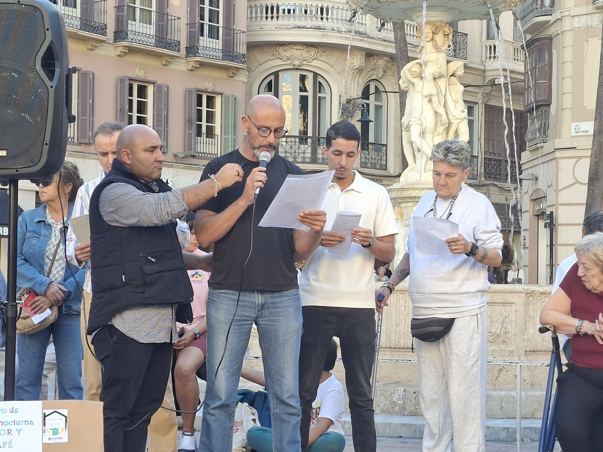 Acto de las Personas Sin Hogar celebrado en la Plaza de la Constitución