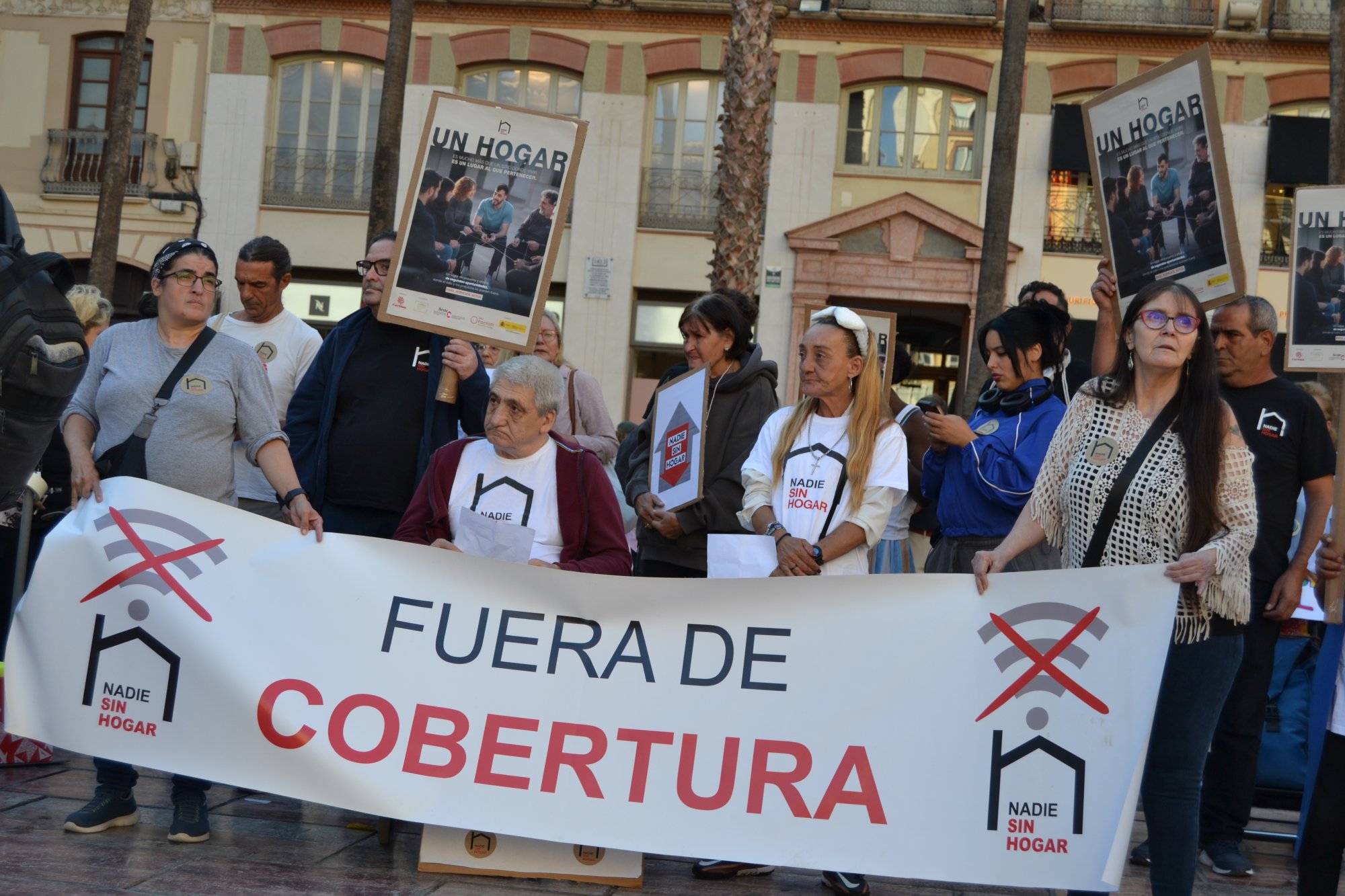 Acto de las Personas Sin Hogar celebrado en la Plaza de la Constitución