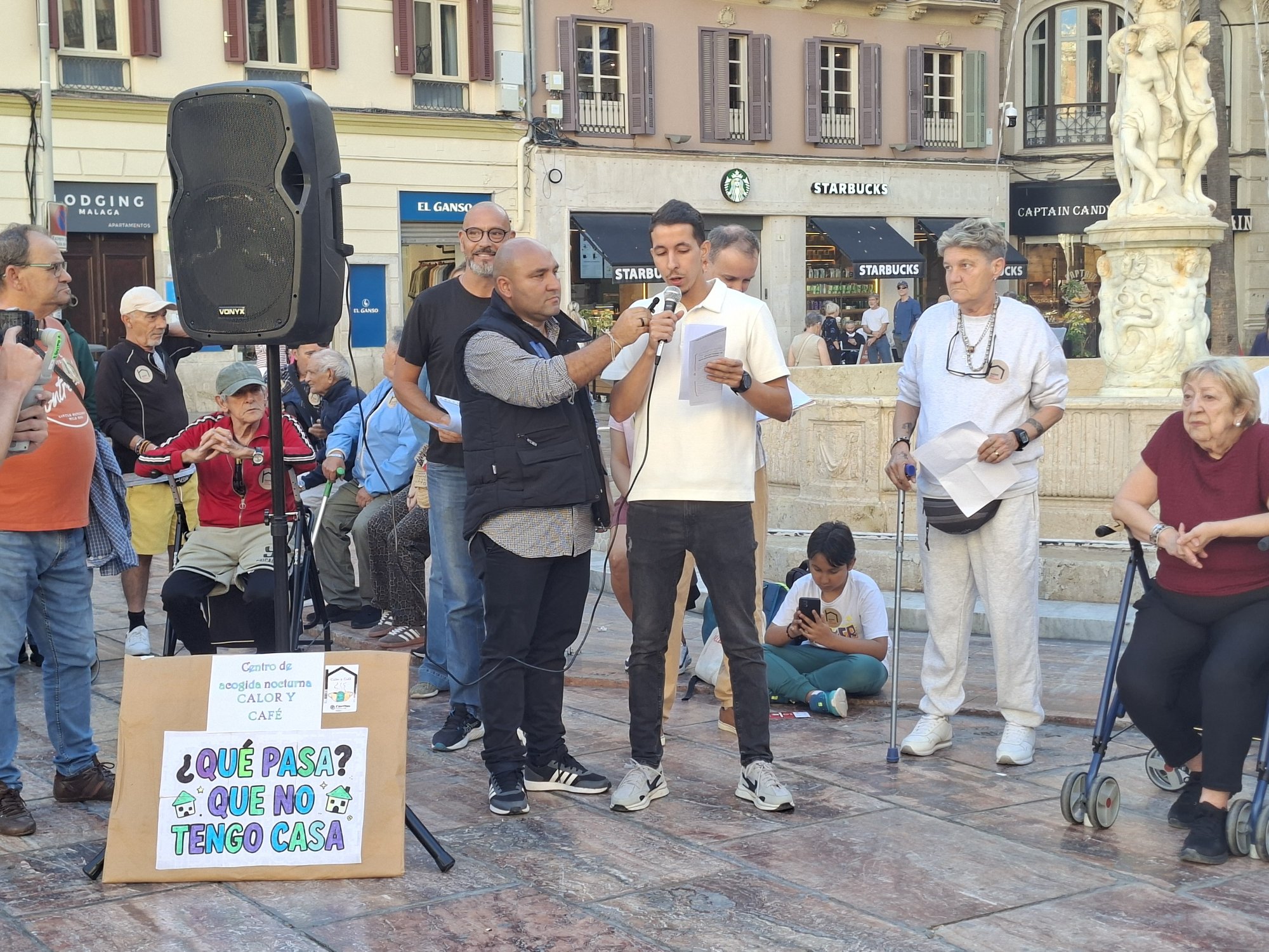 Acto de las Personas Sin Hogar celebrado en la Plaza de la Constitución