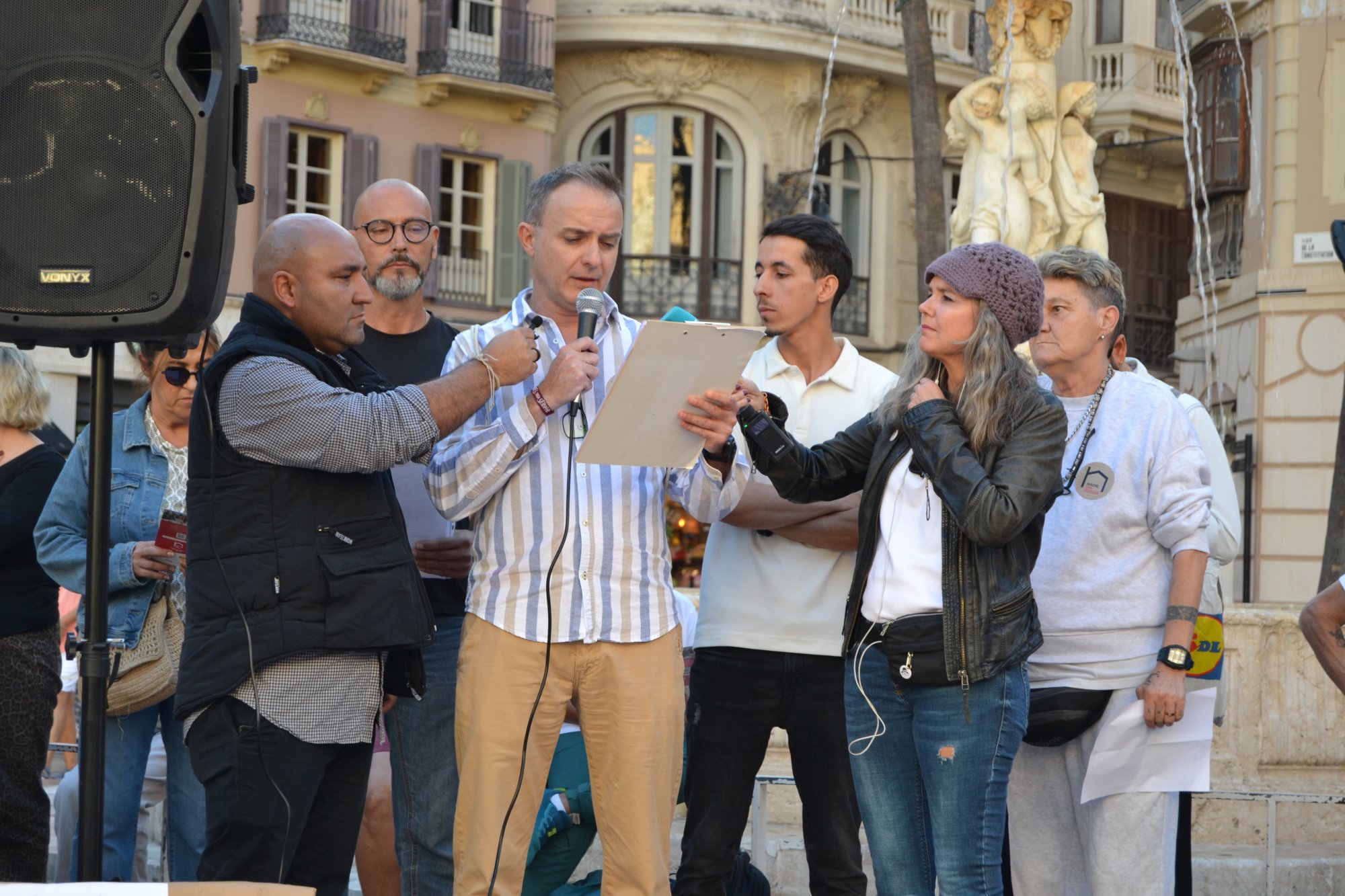 Acto de las Personas Sin Hogar celebrado en la Plaza de la Constitución