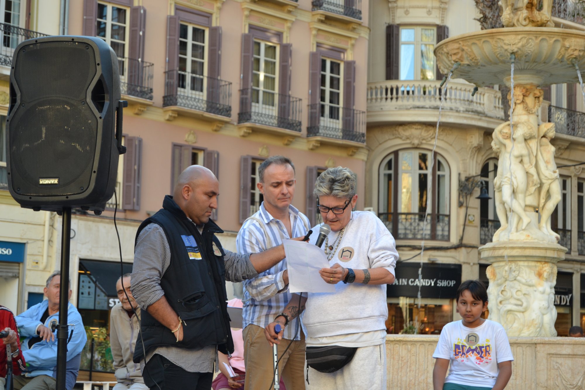 Acto de las Personas Sin Hogar celebrado en la Plaza de la Constitución