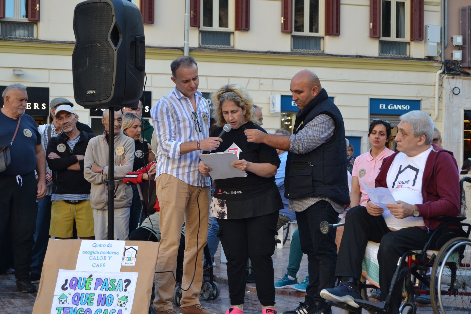 Acto de las Personas Sin Hogar celebrado en la Plaza de la Constitución