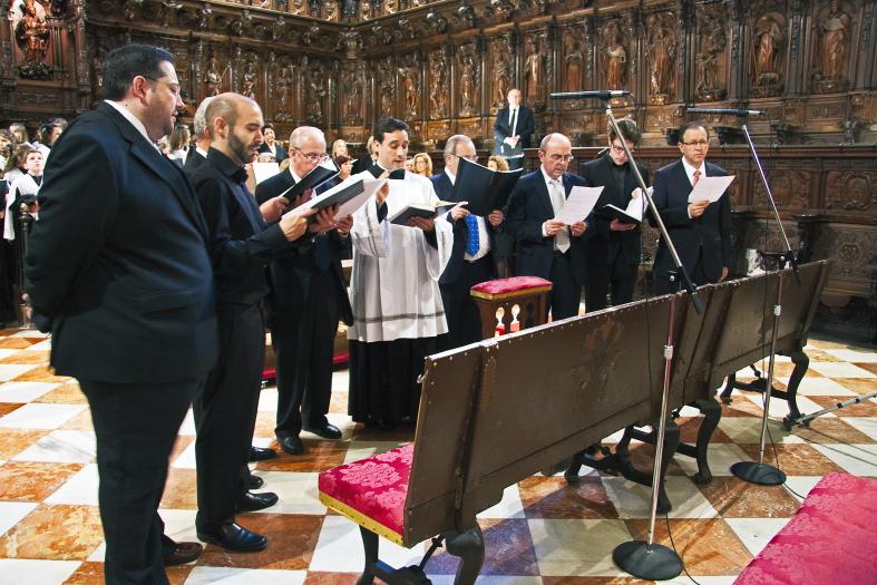 Un instante de la misa del Domingo de Ramos