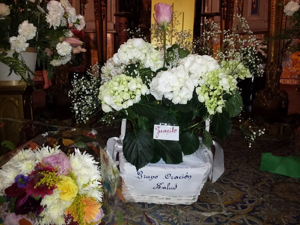 La ofrenda floral dedicada a la Virgen