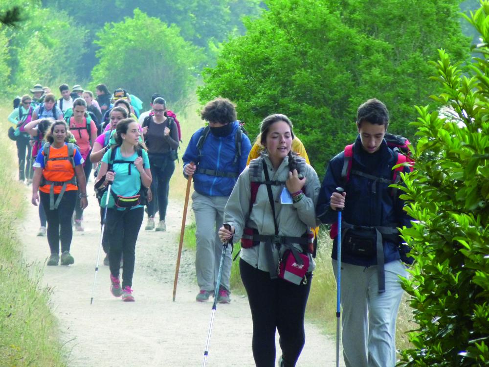 Alumnos en el Camino
