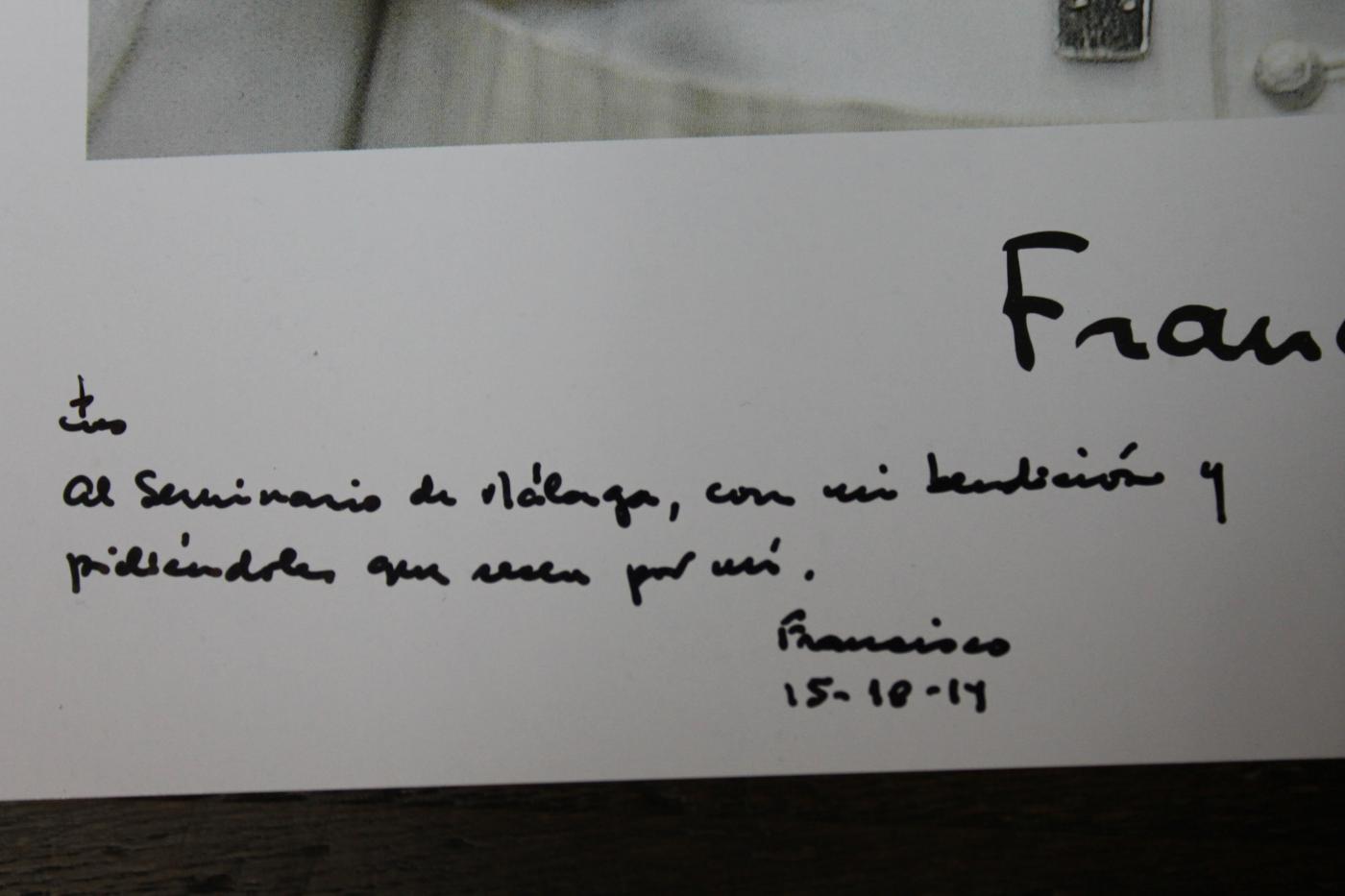 La dedicatoria del Papa a los seminaristas