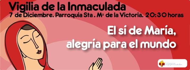Detalle del cartel de la Vigilia de la Inmaculada