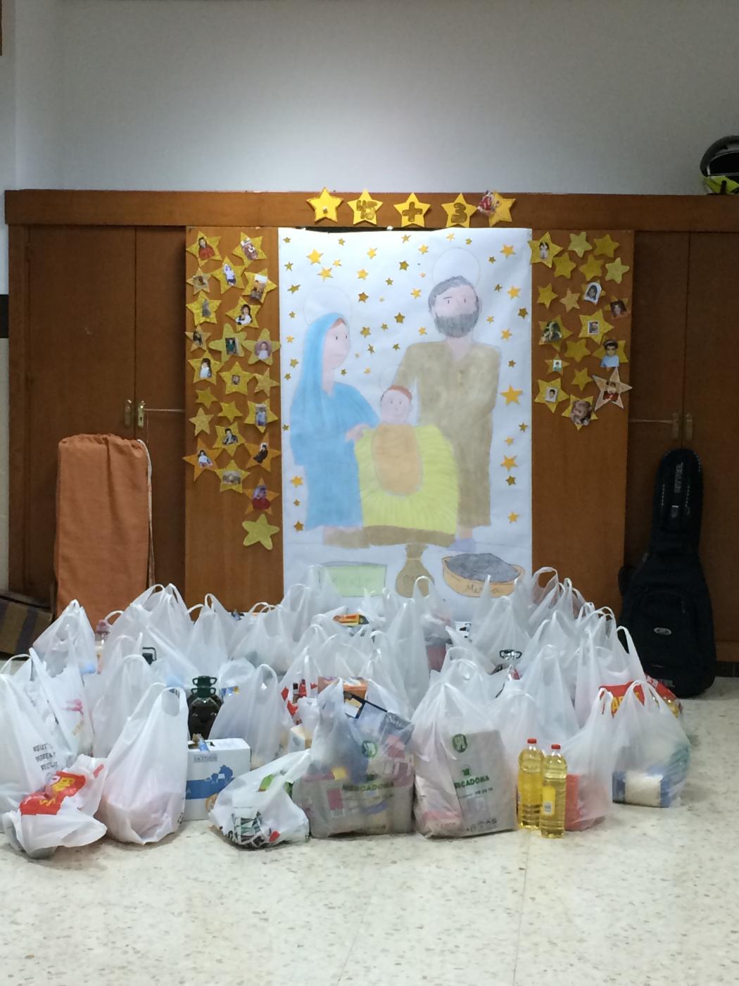 Recogida de alimentos en el colegio de los Maristas