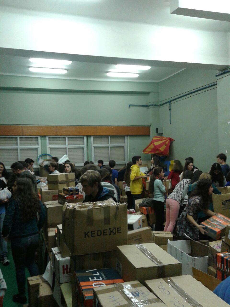 Recogida de alimentos en el colegio de los Maristas