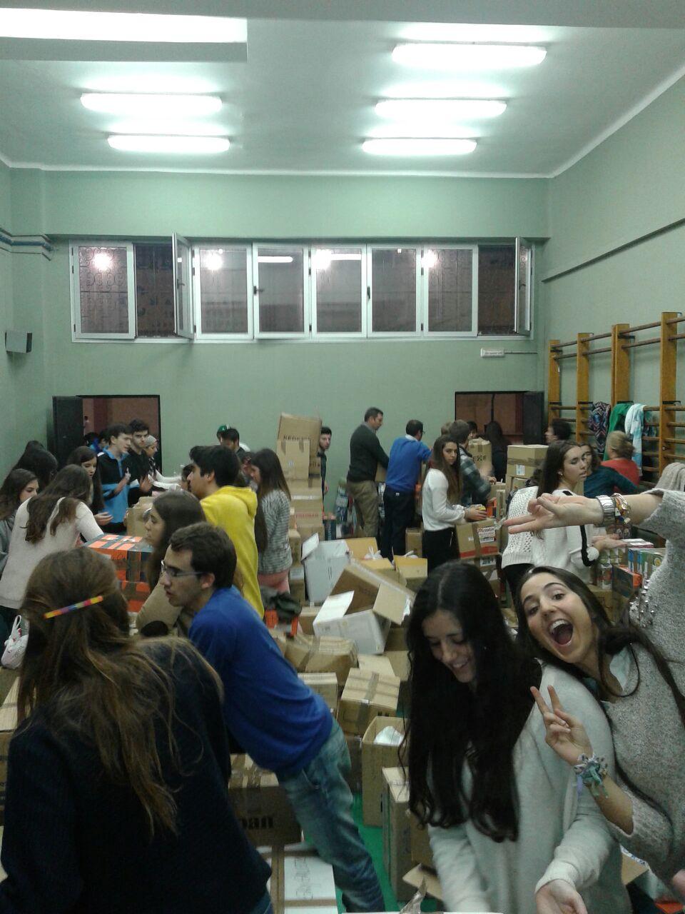 Recogida de alimentos en el colegio de los Maristas