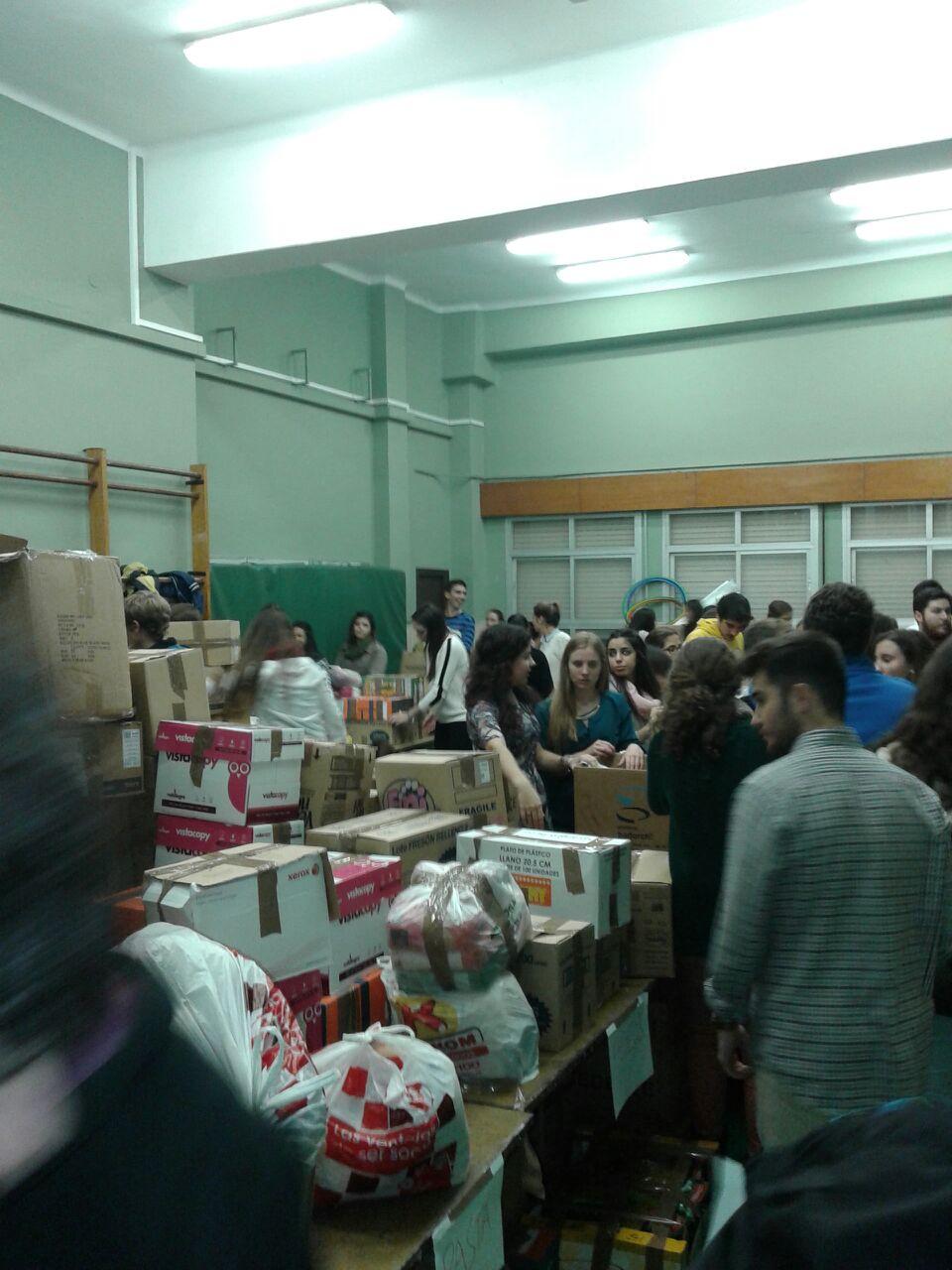 Recogida de alimentos en el colegio de los Maristas