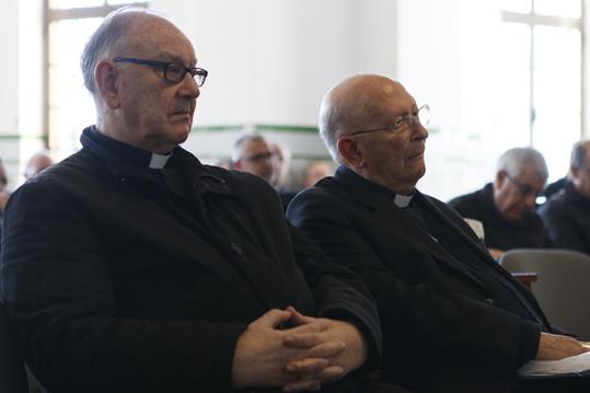 El cardenal Mons. Fernando Sebastián y el obispo emérito D. Antonio Dorado FOTO: B. LAFUENTE