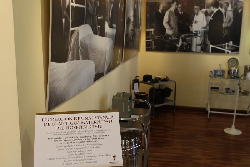 Recreación de una estancia de la antigua maternidad del Hospital Civil FOTO: S. FENOSA