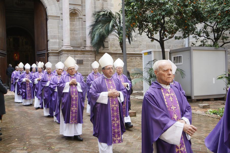 Funeral de D. Antonio Dorado Soto en la Catedral de Málaga, el 18 de marzo de 2015