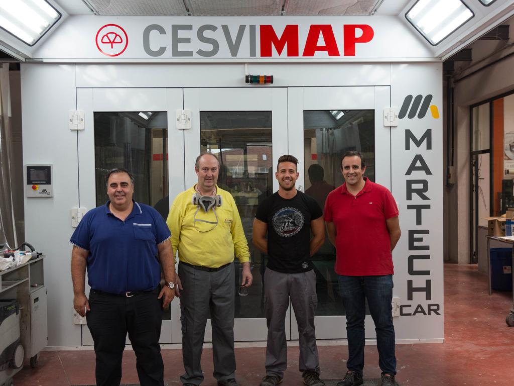 Omar y el director, José Mª Pérez, en Cesvimap (Ávila) 