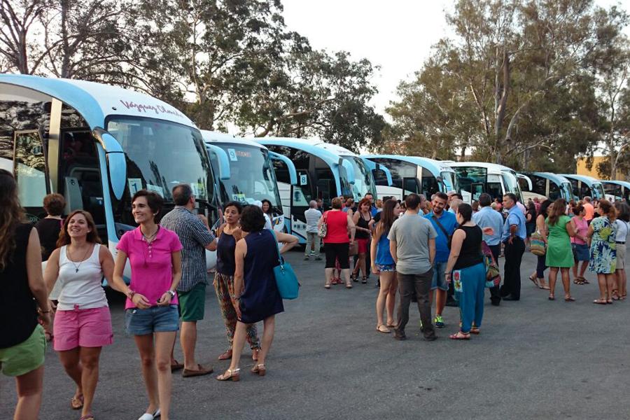 Jóvenes malagueños camino de Ávila