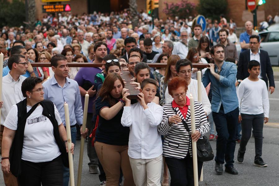 Momentos de la vigilia de oración celebrada en mayo de 2015 por los perseguidos y emigrantes