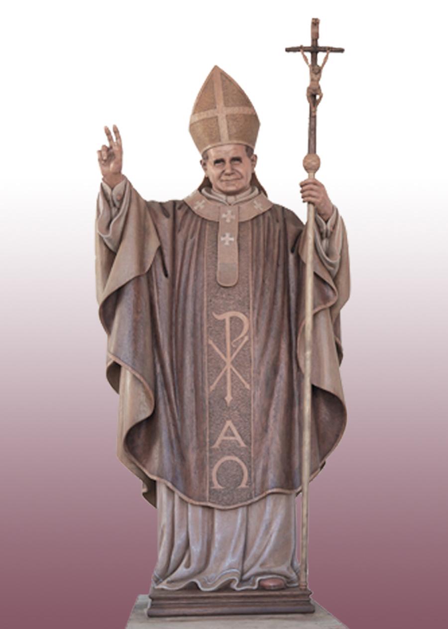 Bendición de una estatua de san Juan Pablo II