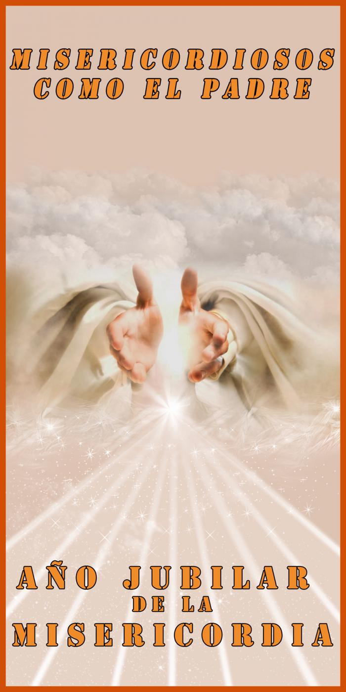 Cartel hecho en la parroquia de San Manuel, en Mijas, con motivo del Año de la Misericordia