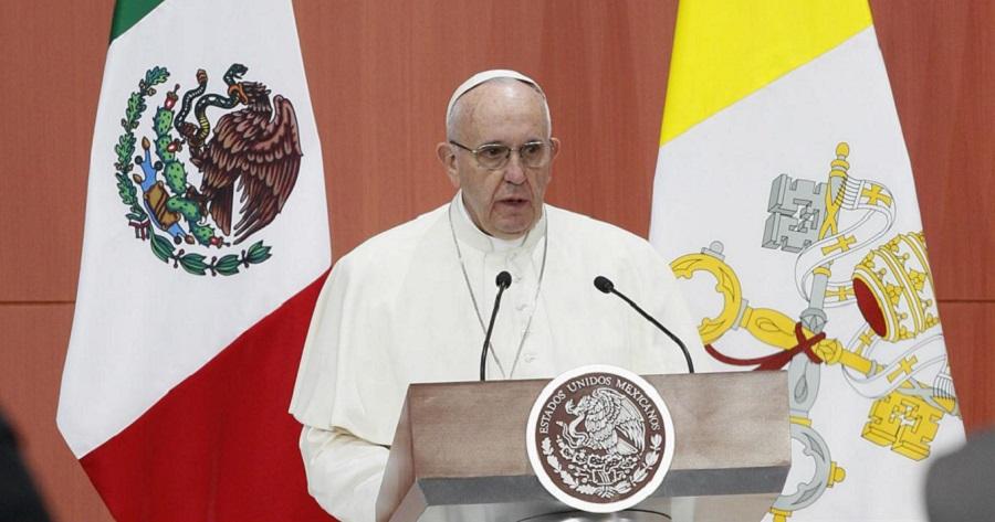 El papa Francisco durante su discurso