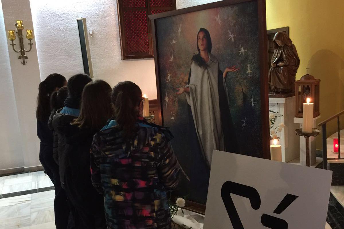 Icono de la Inmaculada Joven a su llegada a Ronda