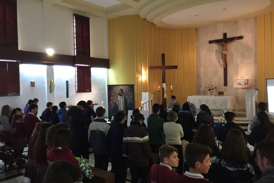 Icono de la Inmaculada Joven a su llegada a Ronda