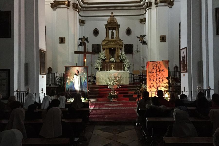 Icono de la Inmaculada Joven a su llegada a Antequera