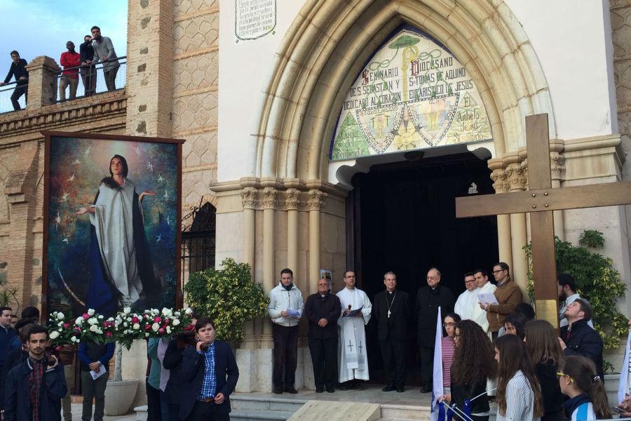 La patrona de los jóvenes visita Málaga capital