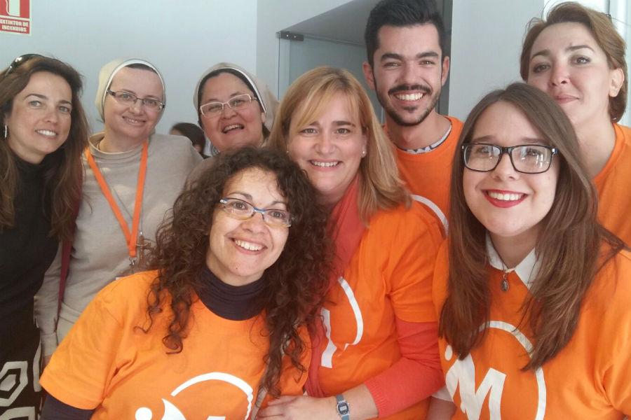 La redactora de DiócesisMálaga, Encarni Llamas, junto a otros participantes del iCongreso 