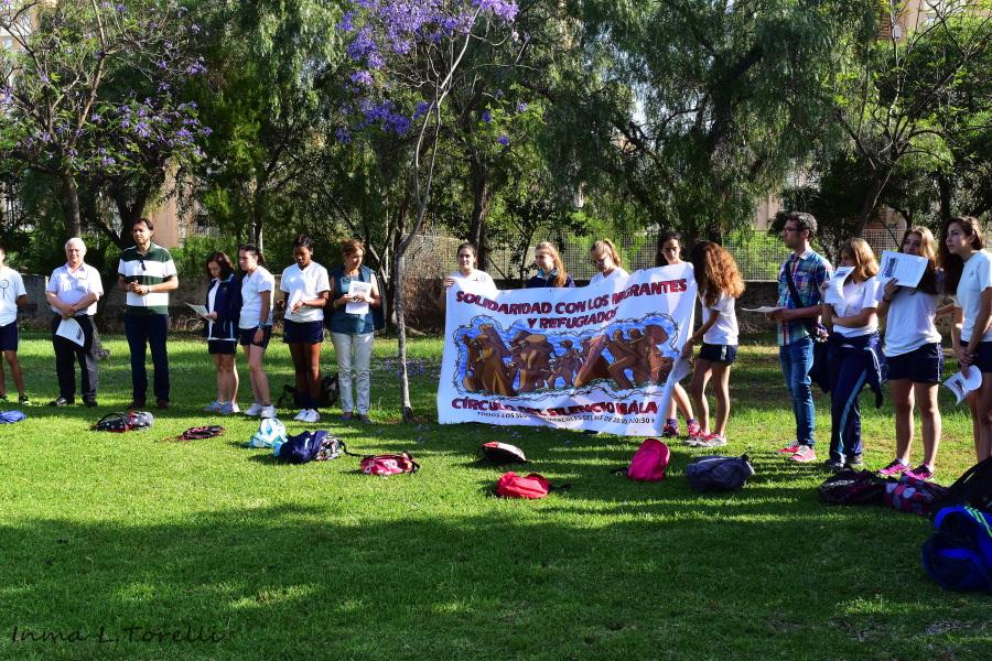 Círculo del Silencio con alumnos del colegio Santa Rosa de Lima