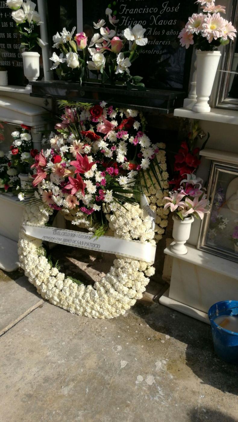Nicho con los restos de D. Francisco Acevedo en el cementerio de Rincón de la Victoria. FOTO: J. I. TORRES